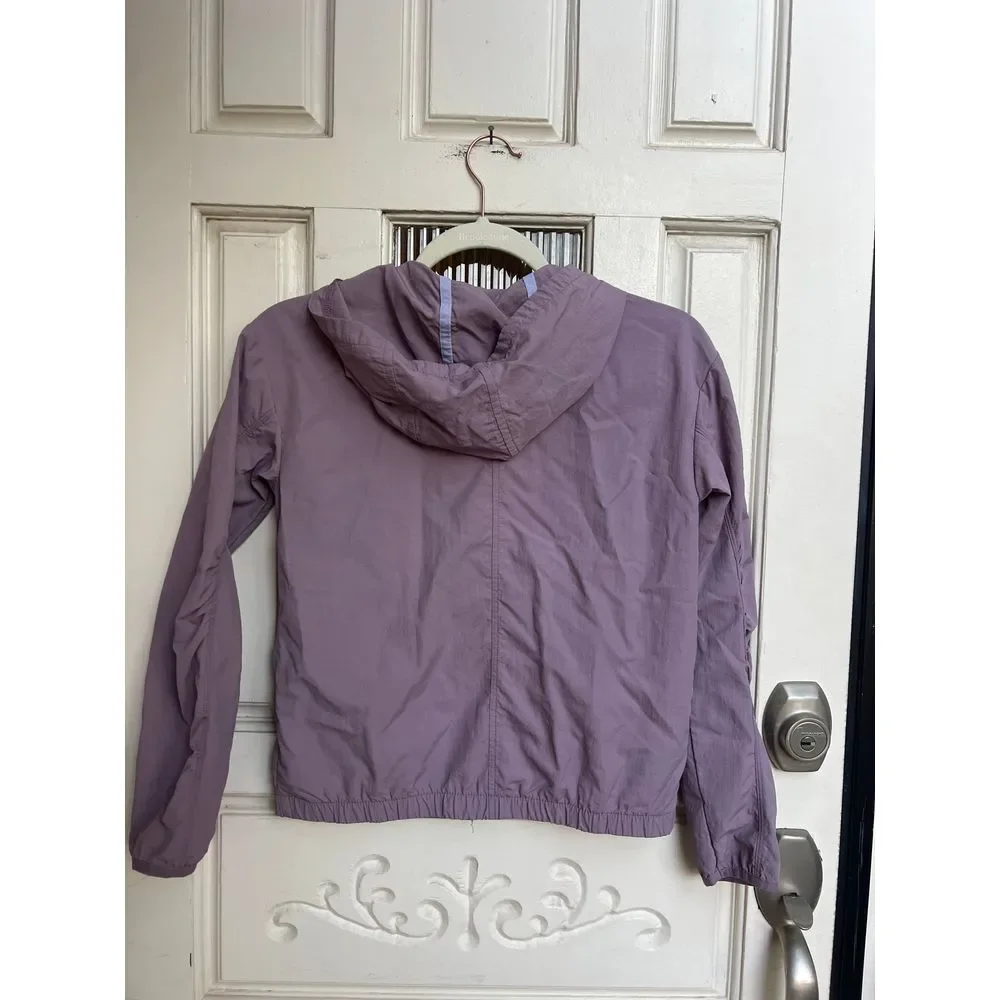 All in Motion Girl's Lavender Nylon‎ Lightweight Windbreaker Jacket Size Large